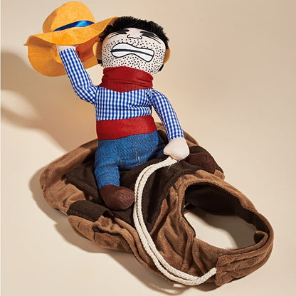 Cowboy Reiter Kostüm für Hunde & Katzen 🤠 | Lustiges Outfit für Halloween & Partys