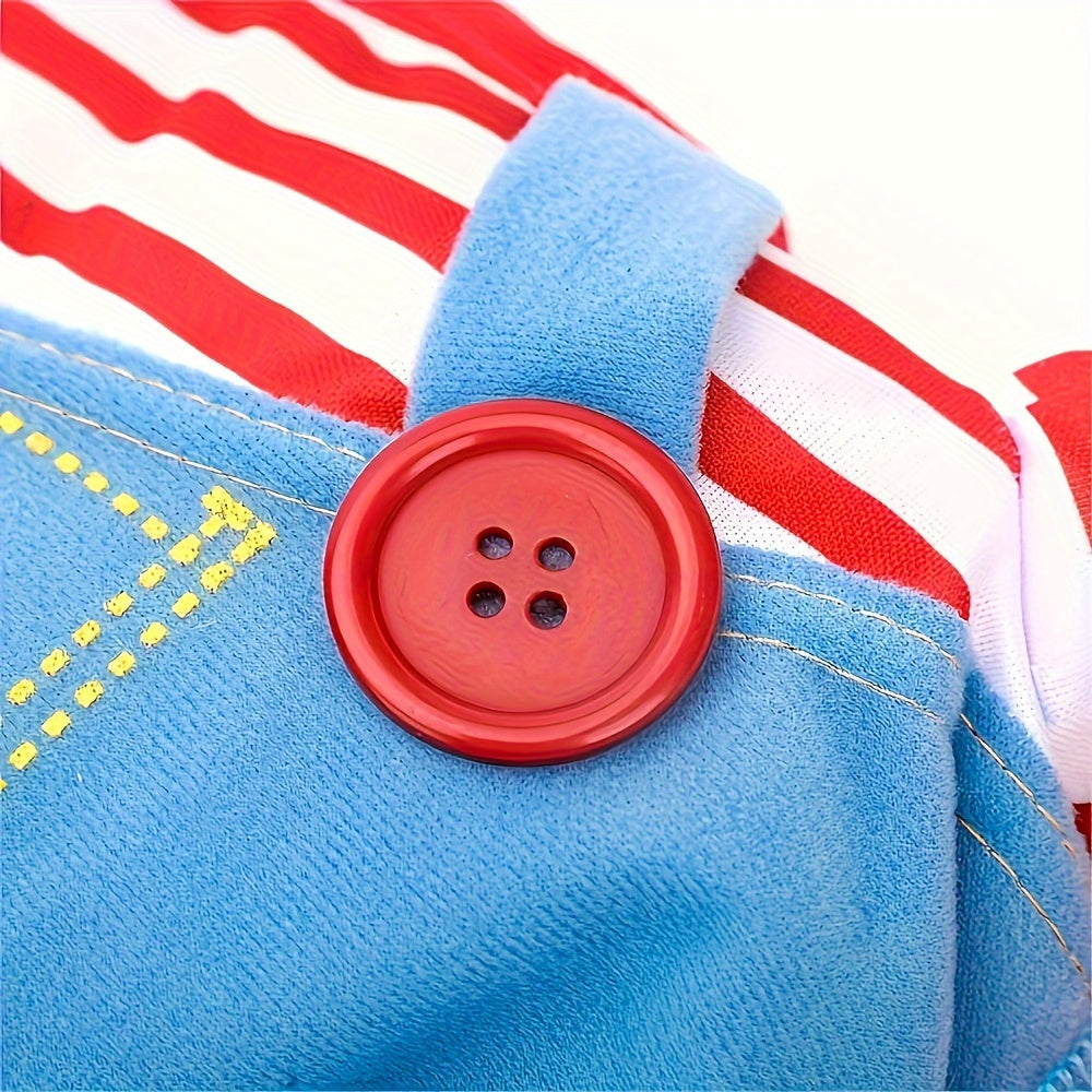 Halloween Chucky-Kostüm für Hunde & Katzen 🔪 | Lustiges Unisex Outfit für mittlere Vierbeiner