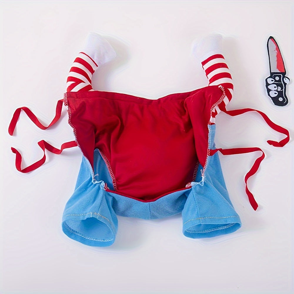 Halloween Chucky-Kostüm für Hunde & Katzen 🔪 | Lustiges Unisex Outfit für mittlere Vierbeiner