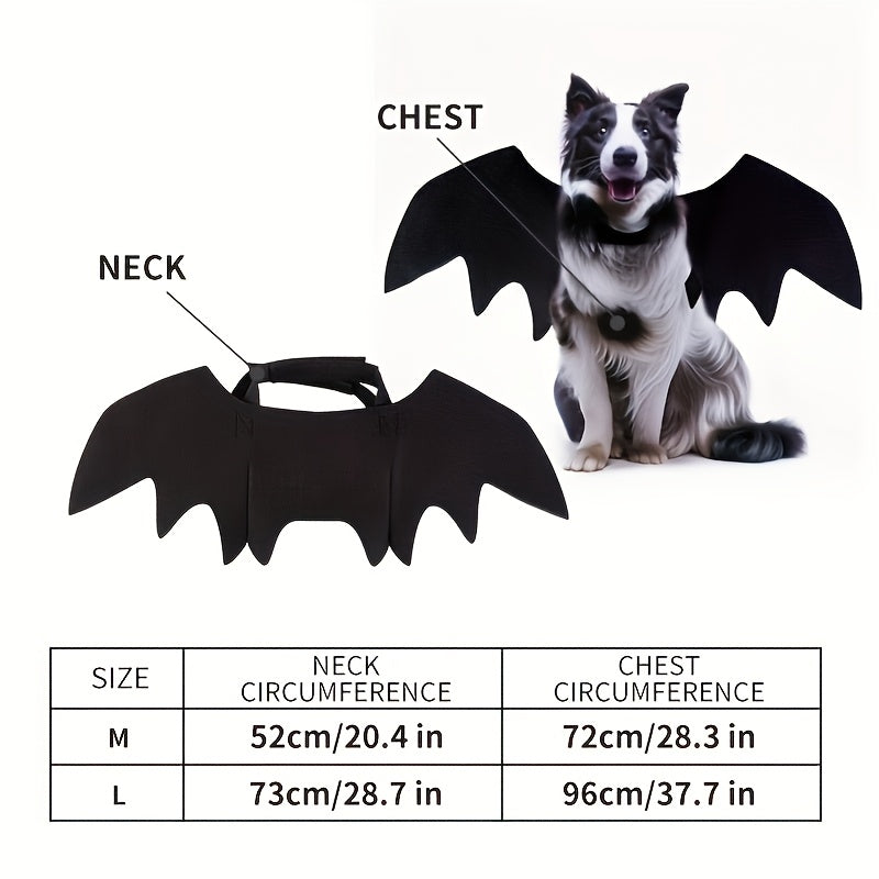 Halloween Fledermaus-Kostüm für Hunde & Katzen 🦇 | Verstellbare Flügel für schaurig-süßen Look